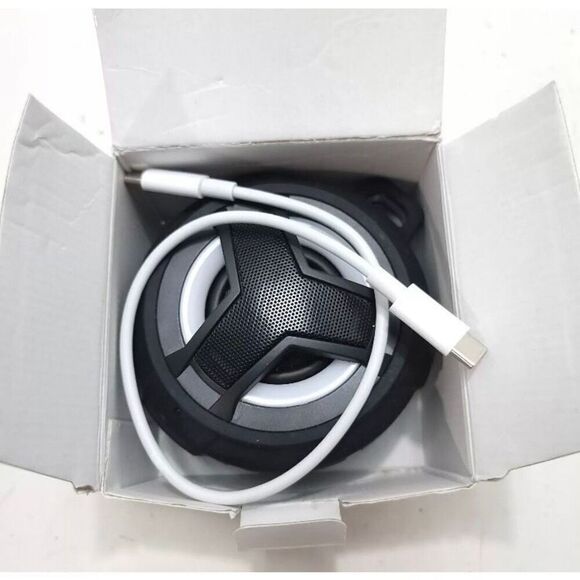 EBODA - NWT - Waterproof Portable Bluetooth Speaker/Black w/LED Lighting Effects - Picture 2 of 14